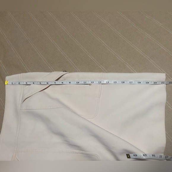 DIANE VON FURSTENBERG | white cream Skirt with Zipper Details size 6 - Picture 8 of 8